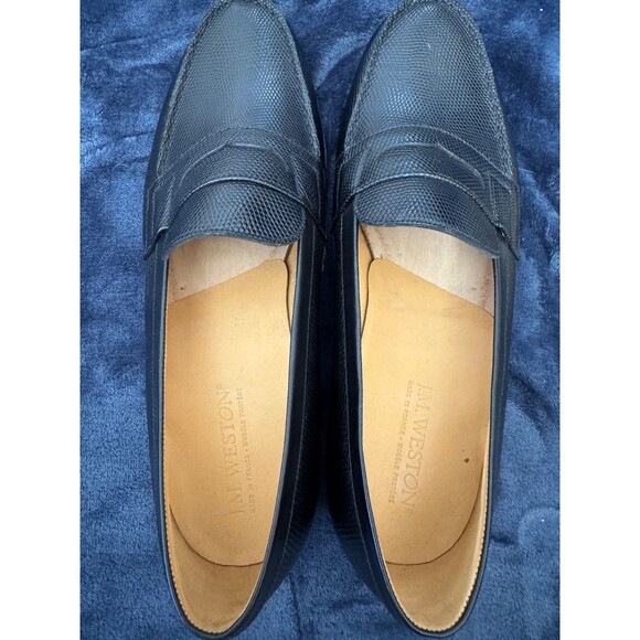 JM Weston 180 Loafer in Black Lizard - 10.5CEU/11US - Picture 7 of 10